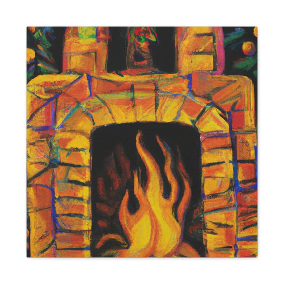 Flaming Fireplace Flair - Canvas