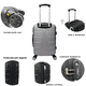 thumbnail image 3 of Maleta De Viaje Con Ruedas Desmontables 10 Kg Carry On Para Cabina De Mano Avion, 3 of 5