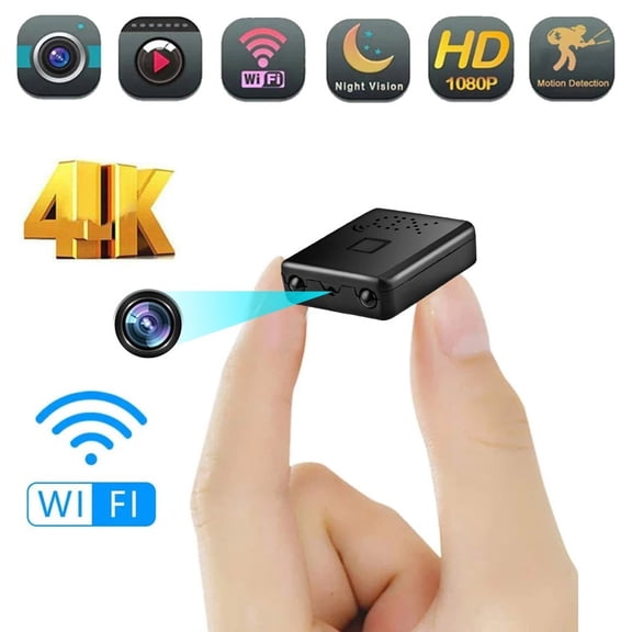 Mini Wi-Fi Security Camera 1080P HD Indoor Motion Detection IP Cam with Night Vision, IR-CUT, Remote Viewing, Loop Recording & Memory Card Support for Home Surveillance