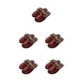 thumbnail image 2 of Qarigey Zapatillas de casa Suministros de invierno Calzado cálido Base gruesa Accesorios para el hogar Mujer Mujer Suavidad Vino 25 (35-36) Type2 NO2, 2 of 6