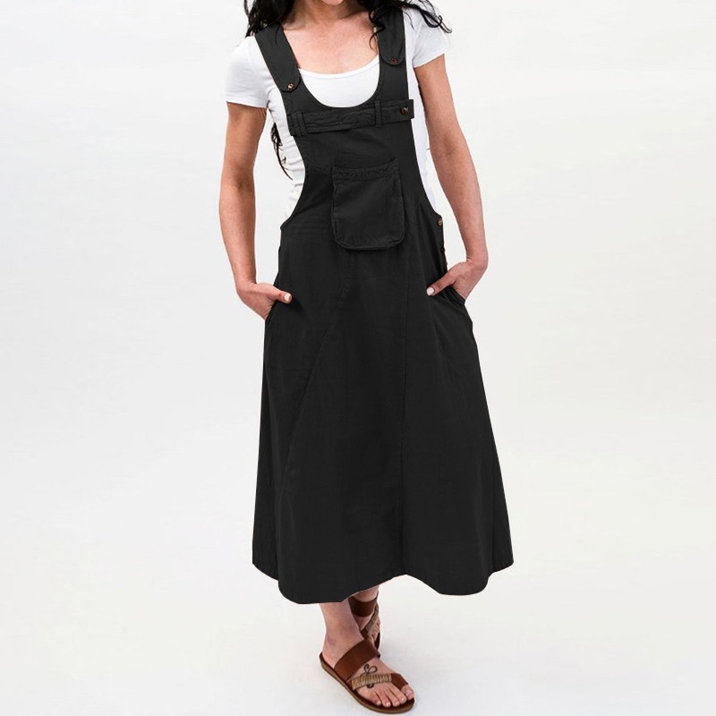 Women Strappy Long Midi Sundress 