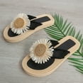 thumbnail image 5 of PEASKJP Women Sandals Flip Flops Beach Shoes Shower Beach Shoe Soft Footbed Thong Sandal Black 38, 5 of 5