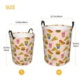 thumbnail image 3 of Rateoe Hamburger Pizza Coke Pattern Round Laundry Hamper Basket, Tall Hamper Basket for Blanket Storage, Nursery Clothes Hamper for Laundry in Bedroom and College Dorm-Small, 3 of 6
