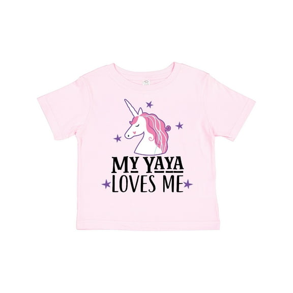 Inktastic My Yaya Loves Me Unicorn Girls Toddler T-Shirt