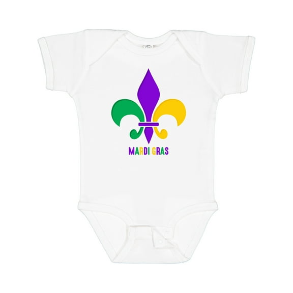 Inktastic Mardi Gras Fleur De Lis Girls Baby Bodysuit