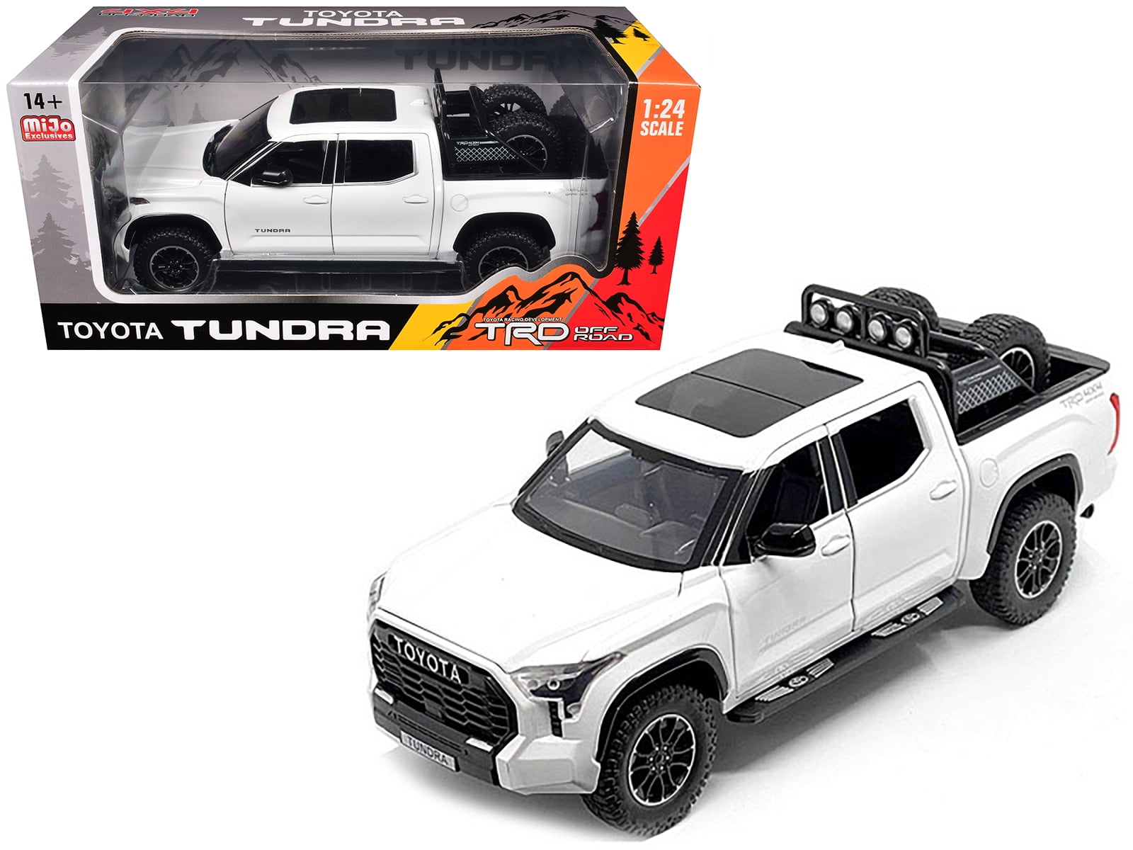 自動車 2023 UDTrucksCorporation 1/43 High Roof 2023 Toyota Tundra TRD 4x4 Pickup Truck Solar Octane Orange with