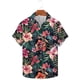 thumbnail image 5 of Camisas de Manga Larga para Hombres Moda Casual Floral Estampado Hawaiano Solapa Botón Superior, Ligero para Primavera Verano, 5 of 8