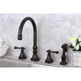 thumbnail image 3 of Kingston Brass Governor 8" Deck Mount Kitchen Faucet with Brass Sprayer, 3 of 3