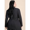 thumbnail image 5 of ELOQUII Women's Plus Size Zip Hem Pinstripe Blazer, 5 of 6