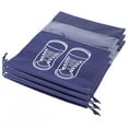 thumbnail image 4 of Drawstring Shoe Storage Bag Non Woven Fabric with PVC Transparent Window for Home Travel and Relocation Purplish Blue, 4 of 7