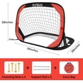 thumbnail image 5 of RUNBOW 3.3x2.2ft Pop Up Portable Soccer Goal for Kids Children's Soccer Net Outdoor Fun in Backyard and Beach（3.3x2.2ft, Red，2 Pack）, 5 of 7