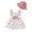 Pink, variant on Girl Easter Dress Baby Girl Dresses Toddler Infant Girl Clothes Sleeveless Bowknot Flower Sundress with Hat Summer Ruffle Dress for Girls(Red,9-12 Months)