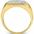 thumbnail image 2 of 10K Yellow With Rhodium Cz Mens Ring (Size 10) Made In United States 10c1418, 2 of 5