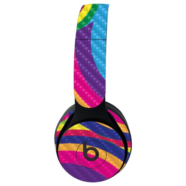 Mightyskins Carbon Fiber Skin For Beats Solo Pro Wireless Headphones - Groovy 60S | Protective, Durable Textured Carbon Fiber Finish | Easy To Apply, Remove, And Change Styles | Made In The Usa