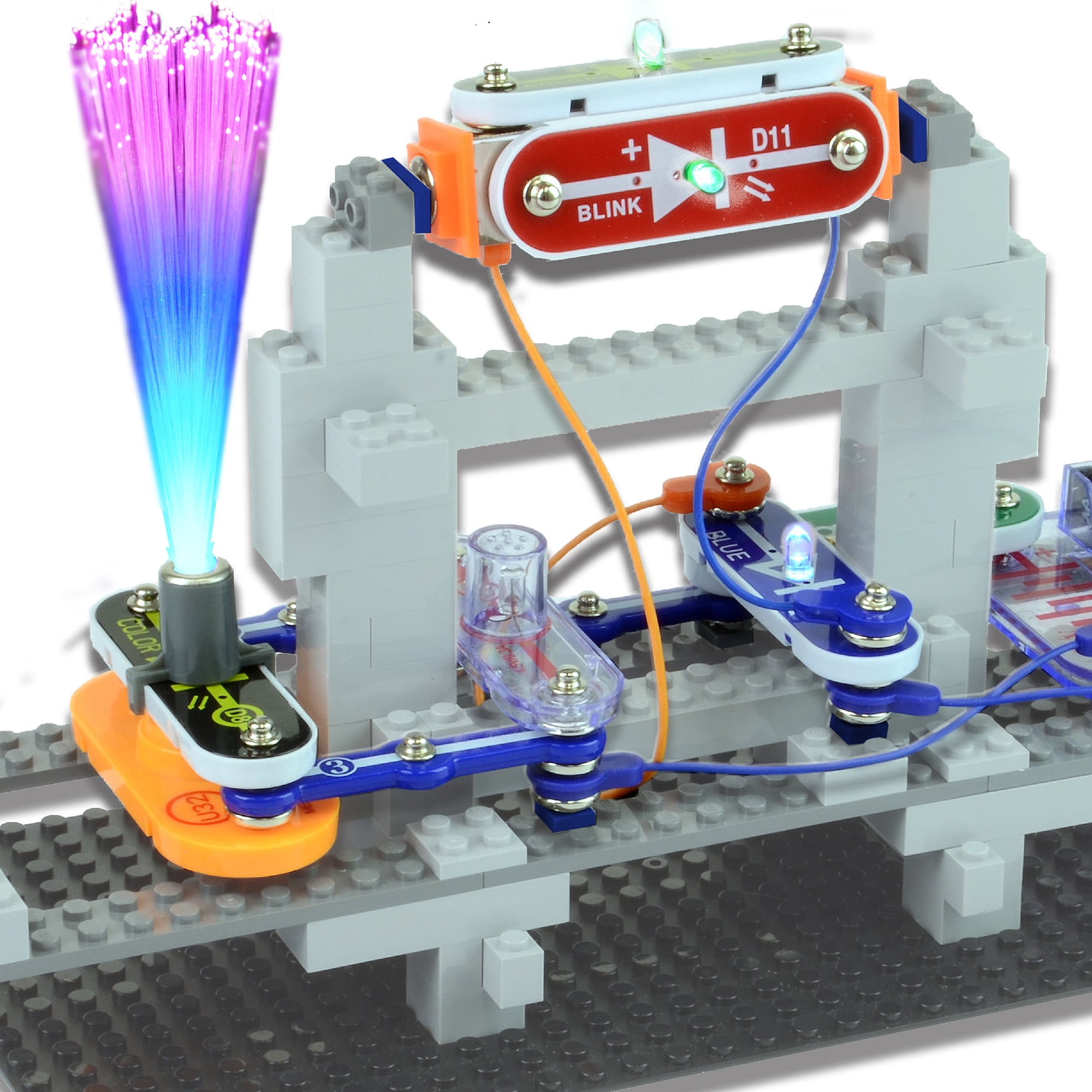 Snap Circuits BRIC: Structures | Brick & Electronics Exploration Kit | Over 20 Stem & Brick Projects | Full Color Project Manual | 20 Parts | 75 BRIC-2-Snap Adapters | 140+ BRICs