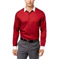 thumbnail image 1 of INC Camisa abotonada con cuello en contraste para hombre, roja, mediana, 1 of 1