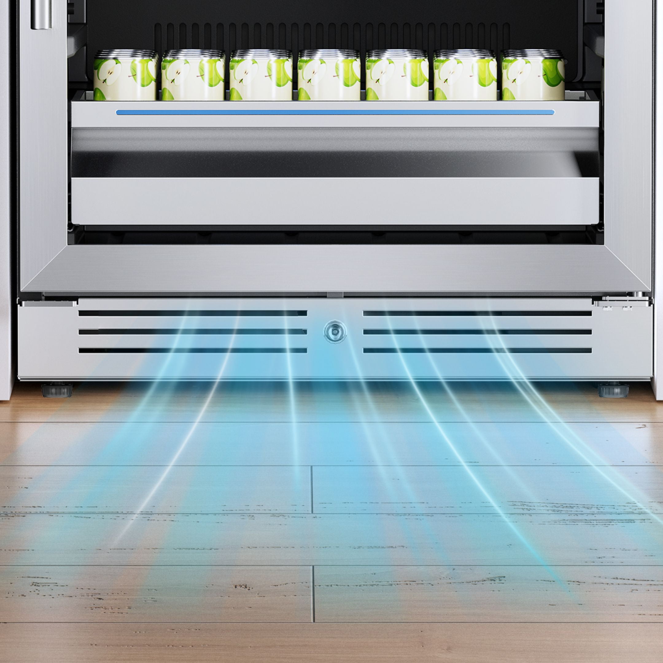 Yeego 238 Cans Beverage Refrigerator,275L Beverage Cooler with Glass Door for Home Bar