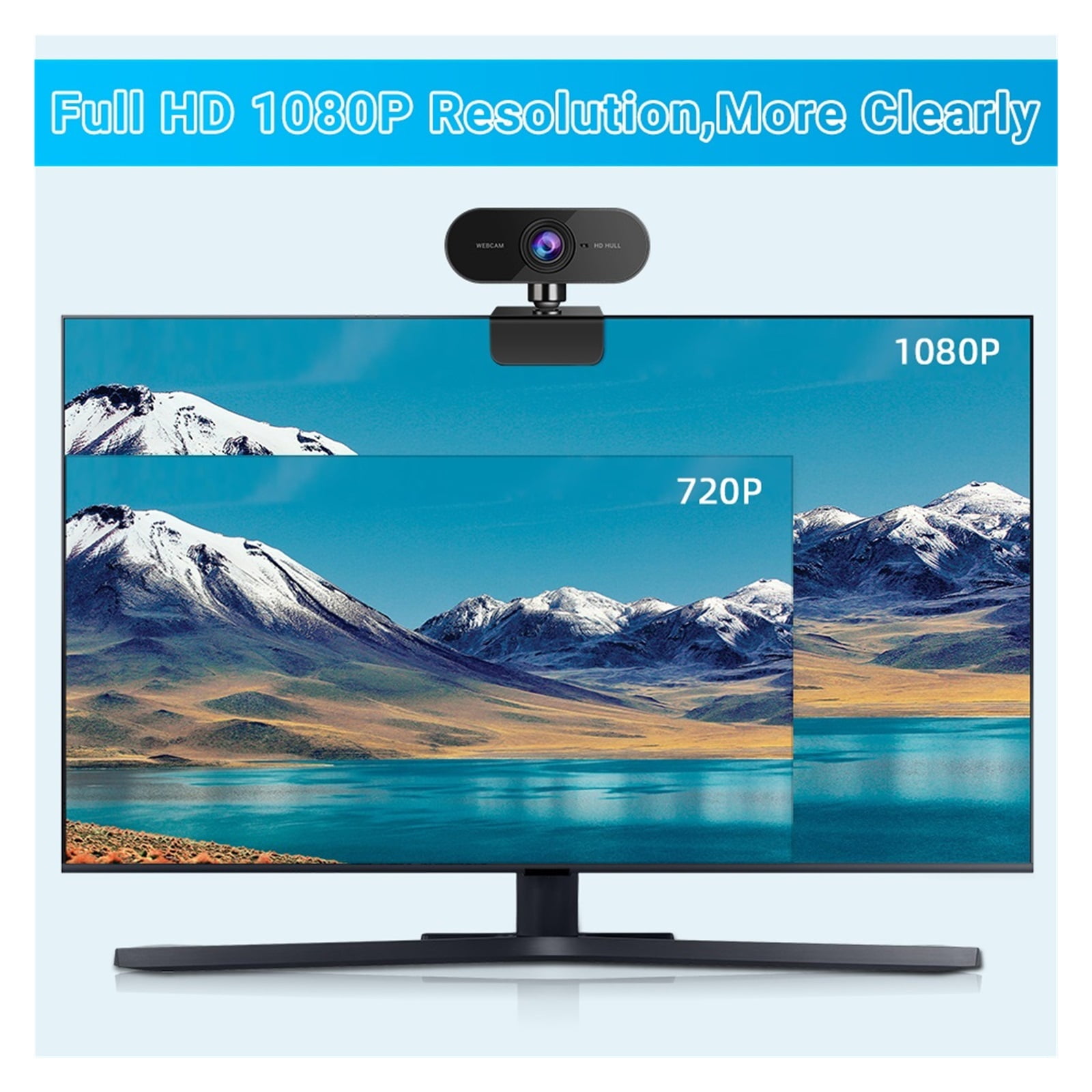1080P Webcam Full HD Web Camera With Microphone USB Video Cameras For PC Computer Laptop Desktop Conference ,Full Clarity