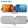 thumbnail image 3 of Psesaysky Fire&Ice Butterfly Windshield Sun Shade for Car Off-road Vehicle Auto SUV Truck Foldable Front Window Sunshade Sun Visor Protector Block UV Rays Reflect Heat, 52.95" x 16.14", 3 of 7
