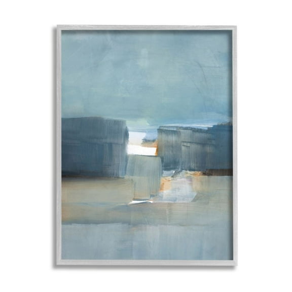 Stupell Industries Abstract Nautical Landscape Between Spaces Blue Beige Design by Stephane Villafane