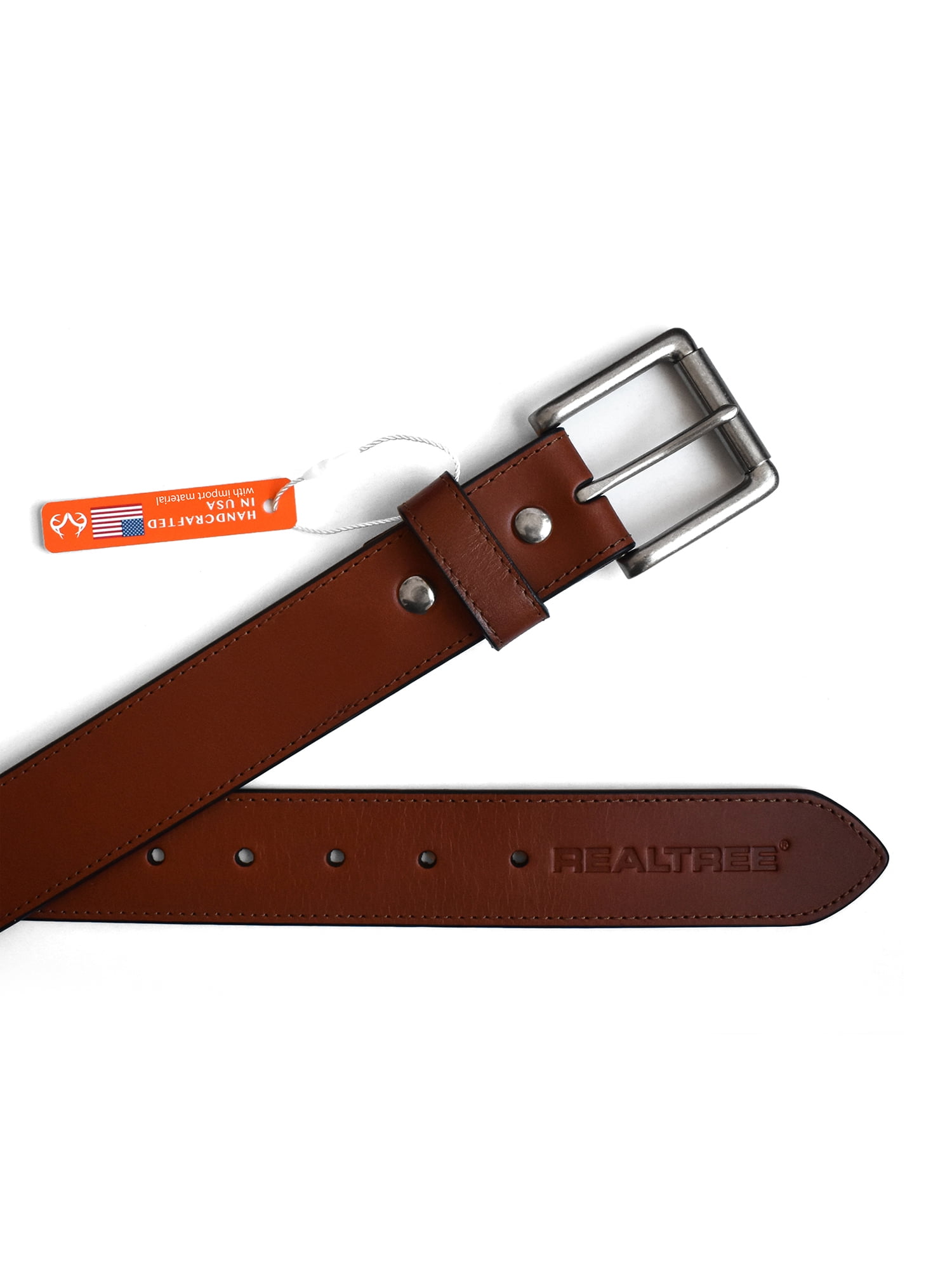 Realtree 38MM Stitched Genuine Leather Belt