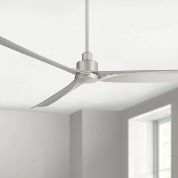 Casa Vieja 60" Sailplane Modern Indoor Outdoor Ceiling Fan 3 Blade Remote Control Silver Finish Bedroom Patio Damp Rated