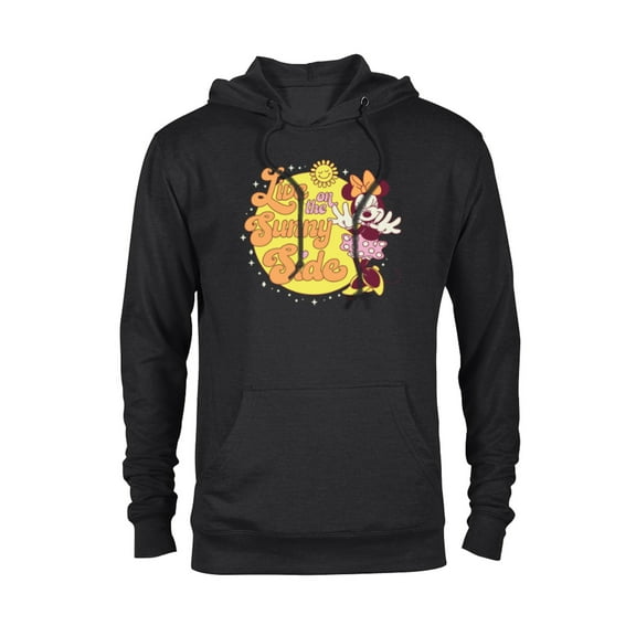 Disney Minnie Mouse Live on the Sunny Side Retro - Pullover Hoodie for Adults - Customized-Black