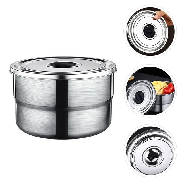 DEEPCRAFF Kitchen Storage Box 304 Stainless Steel Odor Prevention Container For Businesses 1Set