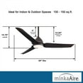 thumbnail image 3 of Minka-Aire Java 54-Inch 3-Blade Ceiling Fan in Kocoa Finish W/ Kocoa Blades & Etched Opal Glass - F753L-KA, 3 of 4