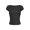 Black, variant on Women Sexy Backless Short Sleeve Top Slim Fit Crewneck T-Shirt Summer Casual Crop Tee (Gray,L)