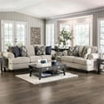 thumbnail image 2 of Furniture of America Herst Transitional Chenille Upholstered Loveseat in Beige, 2 of 5