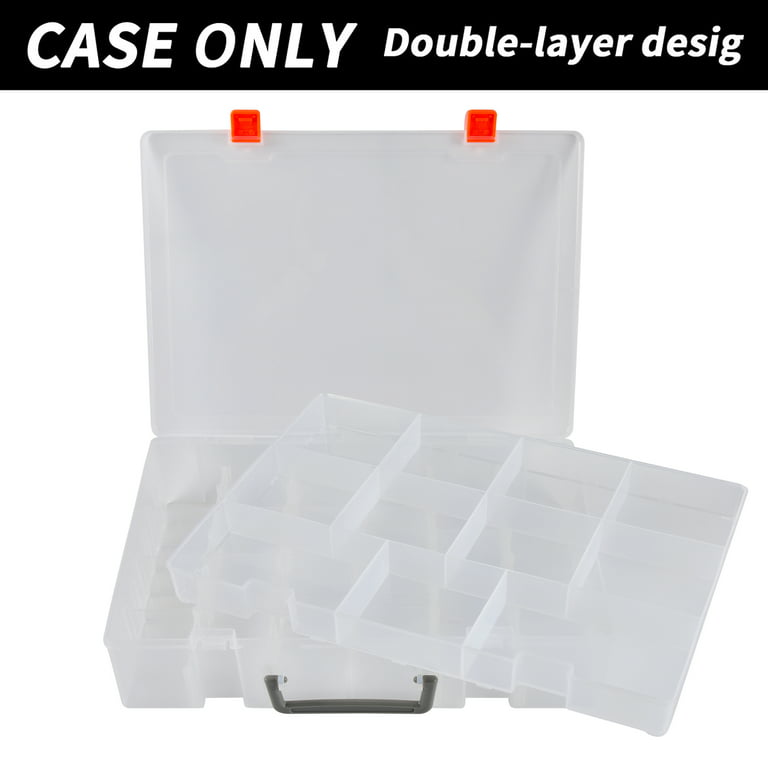 Case for Doorables Multi Peek Series 8 7 6 5, Double-Layer Kids Toy Display Storage Holder (Box Only) Clear, Size: One Size