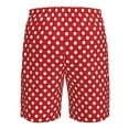 thumbnail image 6 of Naloa Red Polka Dot Men's Beach Shorts, Surfing shorts, Swim trunks, Quick Dry Swim Trunks for Surfing Beach Fun - XX-Large, 6 of 9
