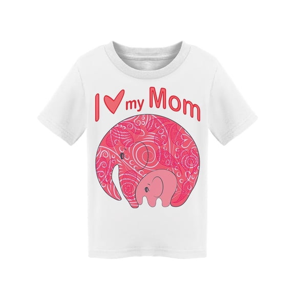 Cute Baby And Mommy Elephant T-Shirt Toddler -Image by Shutterstock,  2 Toddler