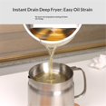 thumbnail image 5 of Home Deep Fryer Pot, Japanese Tempura Small Stainless Steel Deep Frying Pot, 304 Stainless Steel with Oil Drip Drainer Rack, Lid, 2L for Kitchen French Fries, Chicken, 5 of 5
