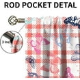 thumbnail image 3 of Geometric Striped Plaid Blackout Curtains, Cartoon Animal Butterfly Curtains Room Darkening, Pattern Clear Divider Patio Doorway Sliding Glass Door Rod Pocket Thermal Insulated Drapes-W42xL54in, 3 of 6