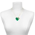 thumbnail image 2 of Delight Jewelry Acrylic Large Green Heart - Large Goldtone Crystal Initial - B - Charm Necklace, 17.5"+2", 2 of 4