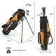 Gymax 28'' Portable Junior Complet Golf Club Set pour les Enfants Âgés de 8 + Set de 5 Jaune – image 2 sur 10
