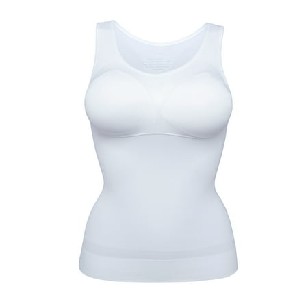 

SAYFUT Women s Tank Top with Tummy Firm Control Body Shaper Feature Basic Vest Tops Black/White/Beige