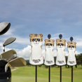 thumbnail image 3 of koolsoo 4Pcs Golf Wood Club Headcover PU Leather Waterproof Protector Yellow3, 3 of 6