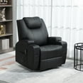 thumbnail image 2 of HOMCOM PU Leather Massage Recliner Chair with 360 Degree Swivel Seat, 2 of 10