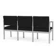 thumbnail image 5 of Fauteuil de Réception en Acier Lenox pour Salle d'Attente 3 Places / Acier Argenté / Noir, 5 of 5