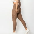 thumbnail image 4 of Leggings with Pockets for Women, High Waisted Tummy Control Workout Yoga Pants Khaki XL, 4 of 6