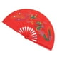 thumbnail image 2 of Abanico de seda ANGGREK chino Ambiental para Danza de Tai Chi color rojo, 2 of 8