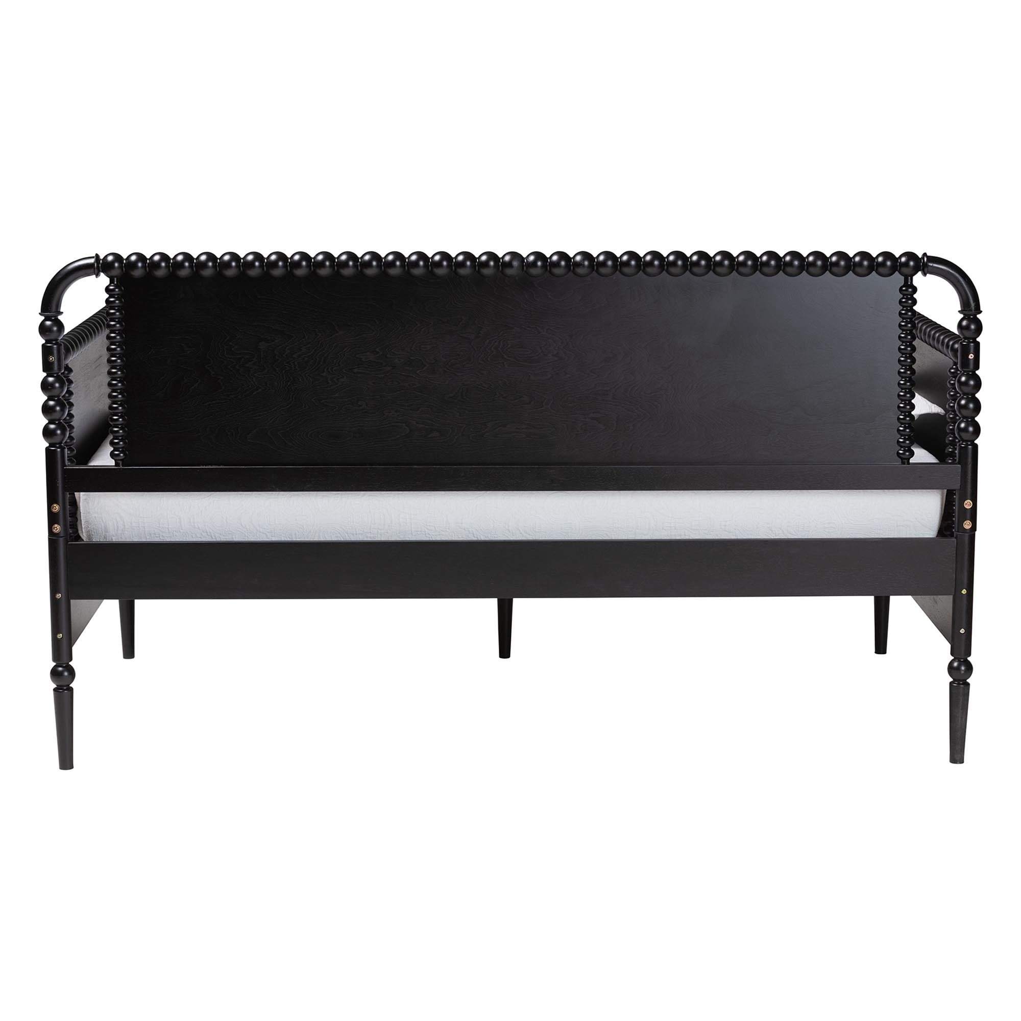 Baxton Studio Lucera Mid-Century Daybed, 3-Drawer, Full, Black