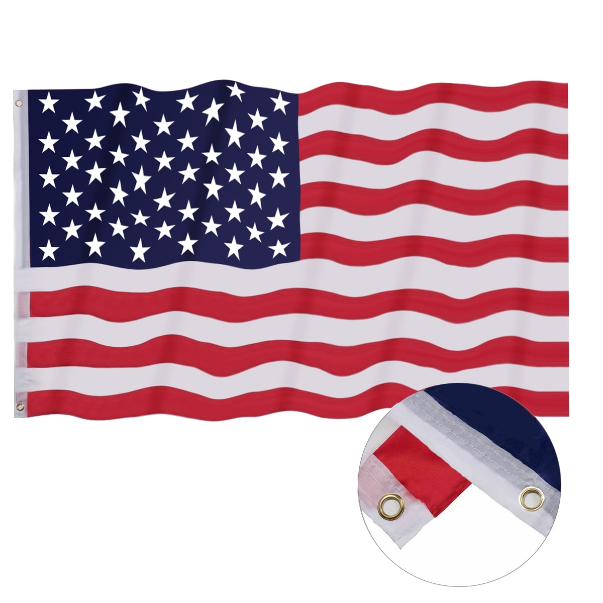 New 2 x 3 Ft U.S American Flag USA Polyester Stars Brass Grommets 0003