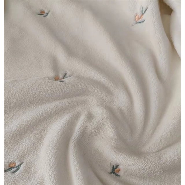 Manta bordada de oso Manta para bebé Manta bordada Manta bordada Manta para salidas de bebés y niños pequeños Manta para la siesta de otoño e invierno