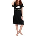 thumbnail image 6 of HDE Women's Cotton Nightgowns Short Sleeve Sleep Dress Bearly Awake 4X-5X, 6 of 6