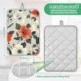 thumbnail image 6 of Yayeee Pot Holders Kitchen Heat Resistant with Pocket 7"x9.8" Cotton Oven Cooking Hot Pads, Large Red Floral Pattern, 6 of 7