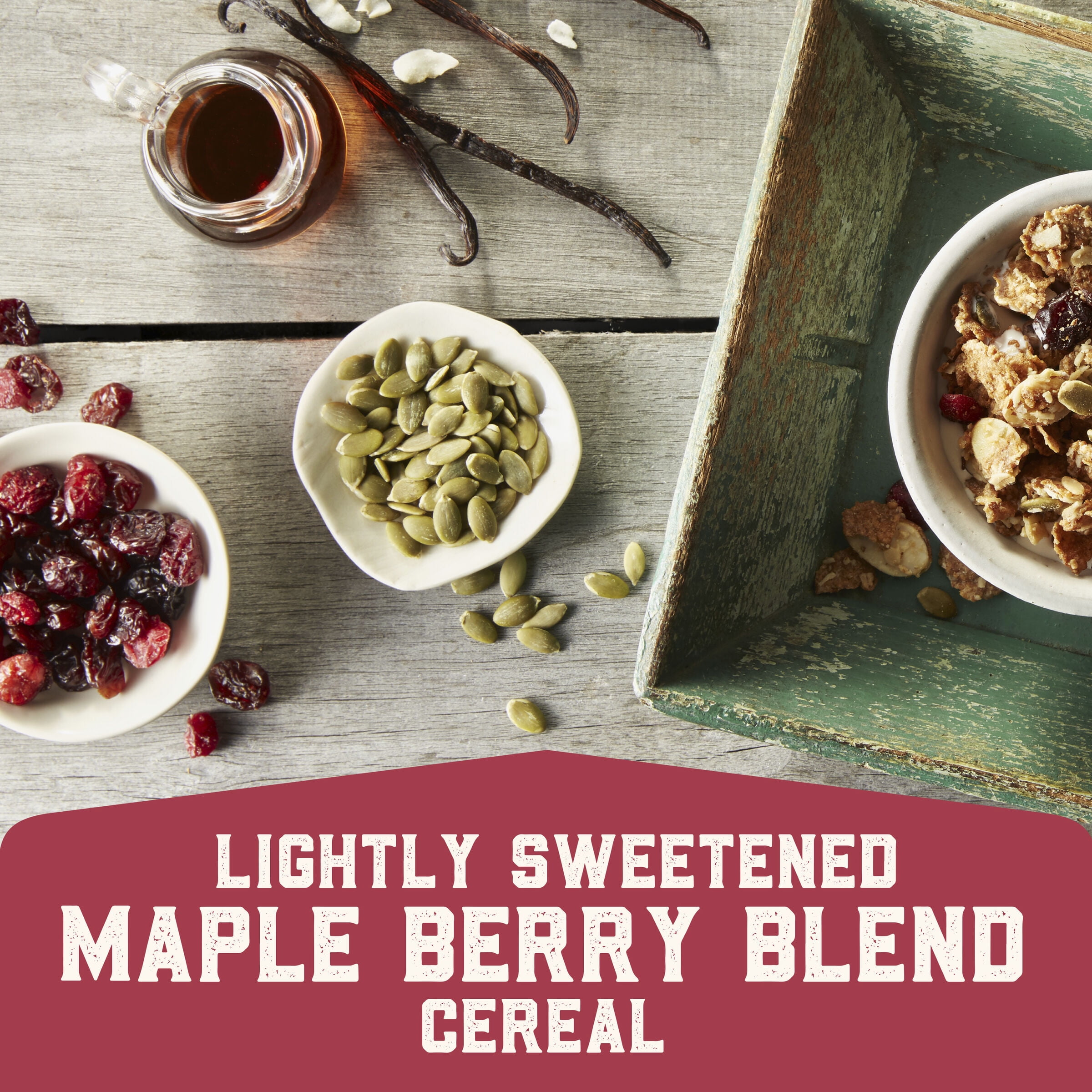 Morning Summit Breakfast Cereal, Maple Berry Blend, Fruit and Nut Cereal, 2 lb 6 oz